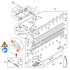 Angle Drive (500mm) Assembly for Stihl HLA 140 B Hedgetrimmer