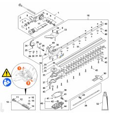 Angle Drive (500mm) Assembly for Stihl HLA 140 K-B Hedgetrimmer