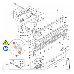 Angle Drive (600mm) Assembly for Stihl HLA 140 K-B Hedgetrimmer