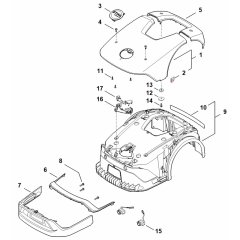 Machine Cover Assembly for Stihl iMOW 3.0 Mower