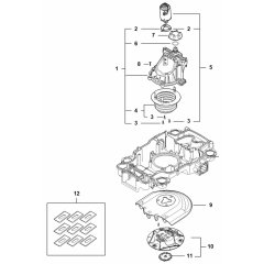 Mowing Deck, Height Adjustment Assembly for Stihl iMOW 3.0 Mower
