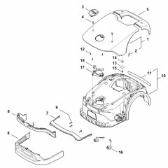 Machine Cover Assembly for Stihl iMOW 3.0 EVO Mower