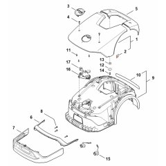 Machine Cover Assembly for Stihl iMOW 4.0 Mower