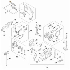 Handle Frame Assembly for Stihl MSA 300 R Chainsaw