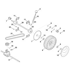 Front Axle, Gearbox Assembly for Stihl RM 2.0 RT Mower