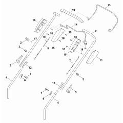 Handle Assembly for Stihl RMA 448 T Mower