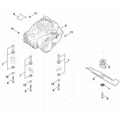 Engine, Blade Assembly for Stihl RMA 448 TC Mower
