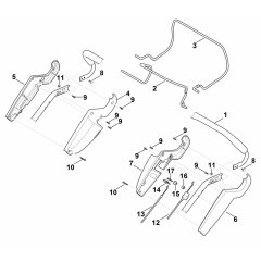 Handle Assembly (Upper Part) for Stihl RM 545 T Mower