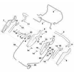 Handle Assembly (Upper Part) for Stihl RM 545 VR Mower