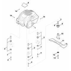 Engine Blade Assembly for Stihl RM 545 VR Mower
