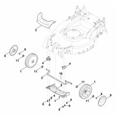 Front Axle Cover Housing Assembly for Stihl RM 650 V Mower