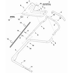 Handle Assembly (Lower Part) for Stihl RM 756 YC Mower