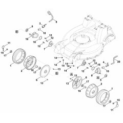 Front Wheel Housing Assembly for Stihl RM 756 YC Mower