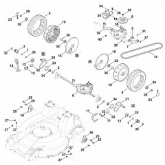 Rear Wheel Housing Assembly for Stihl RM 756 YC Mower