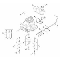 Engine Tank Assembly for Stihl RM 756 YC Mower