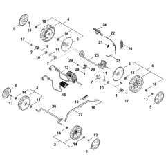 Chassis, Gearbox Assembly for Stihl RMA 443.3 V Mower