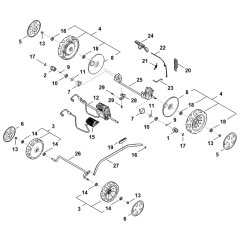 Chassis, Gearbox Assembly for Stihl RMA 448.3 V Mower