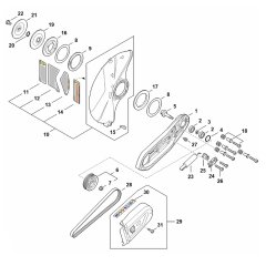 Cast Arm, Guard  Assembly for Stihl TSA 350 Disc Cutter