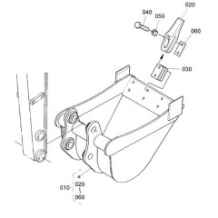Bucket Assembly for Kubota U35-3