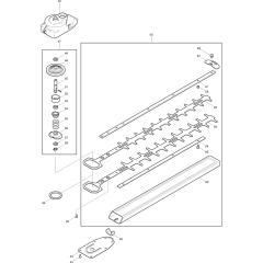 Gear & Mounting Bar for Makita UH4520