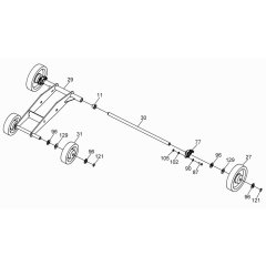 Wheel Assembly for Wacker BFSX 16