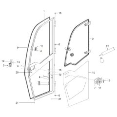 Door Assembly for Wacker TH412e
