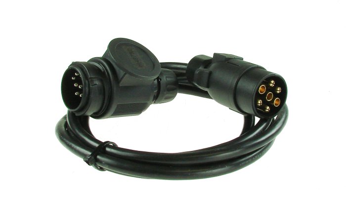 Trailer Lighting Conversion Lead 2m - 7-Pin Plug to 8-Pin (13-Pin Type)