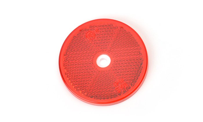 Round Red Reflector for Trailers and Plant