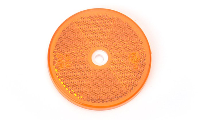 Round Amber Reflector for Trailers