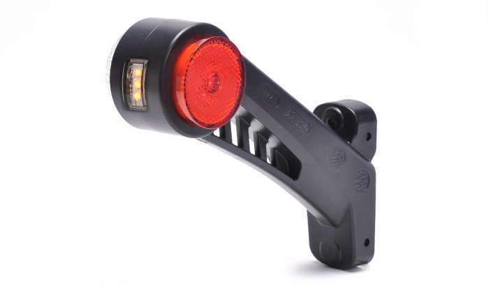 LED Outline Marker Lamp 9-36V 45° Left-Hand Red/White/Amber