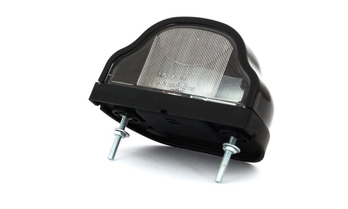 Number Plate Lamp, 12/24V Bulb, Stud Mount, Spade Terminals, IP54 - WAS