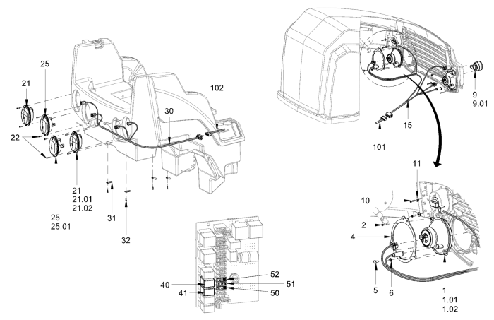 Lighting for Hamm Rollers