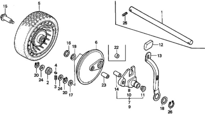 Rear Wheel for Honda HRG536C - SDT Lawn Mower