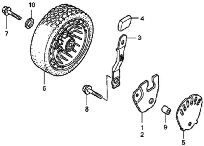 Front Wheel for Honda HRG536C1 - PDE Lawn Mower