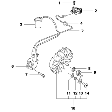 Ignition System Assembly for Husqvarna K1250 Active Disc Cutters