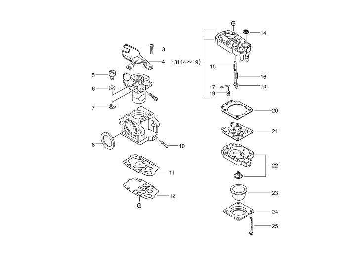 Carburettor for ECHO DM-4610