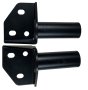 Trailer Front Ramp Hinge Pins, 3-Hole Black Steel, Pair (Ifor Williams)