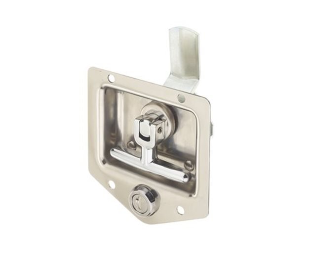 Recessed Drop T Handle, LH Locking, Mixed Keys, Zinc Plated, 124x120mm