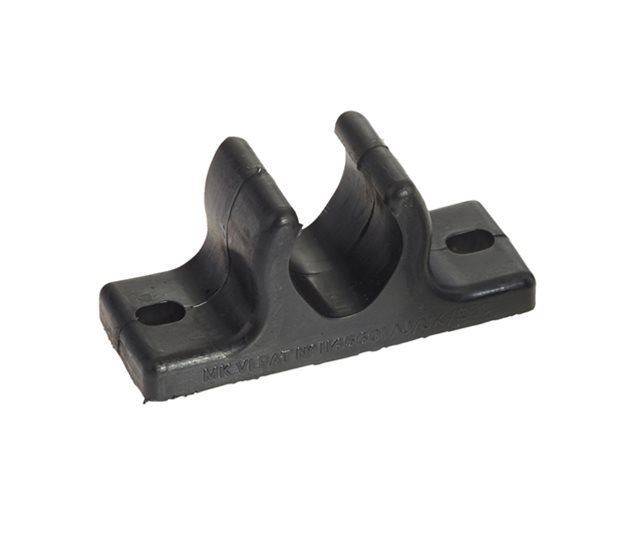 Claw Door Retainer Female, Black Nylon, 41mm Closed Projection, 6mm Holes