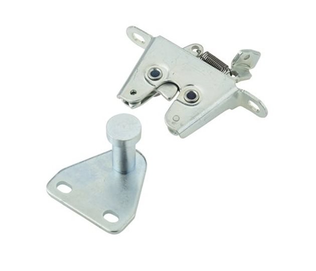 Anti-Burst Single Rotor Latch, Top Flange, Right Hand, Zinc Plated