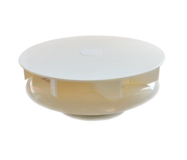 Wind Powered Rotary Roof Ventilator, White ABS, 220 x 220 x 50.5mm