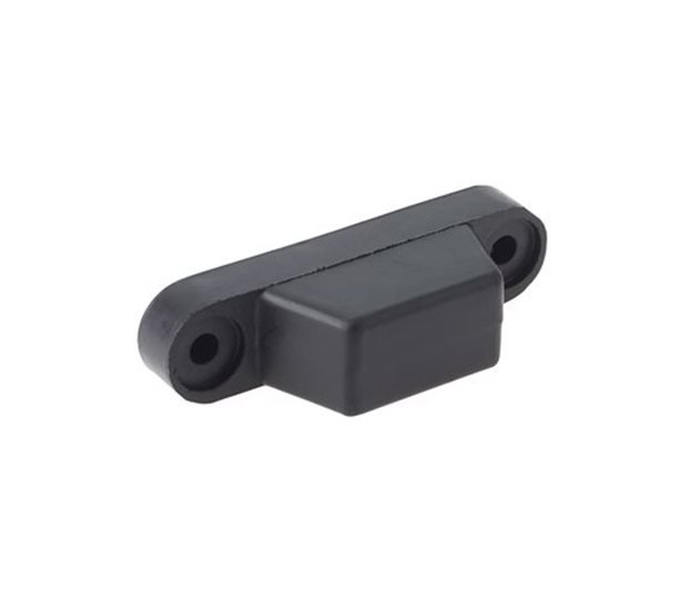 Top Hat Rubber Buffer, 102mm x 25mm, 7mm Fixing, 38mm Stand-Off, Black