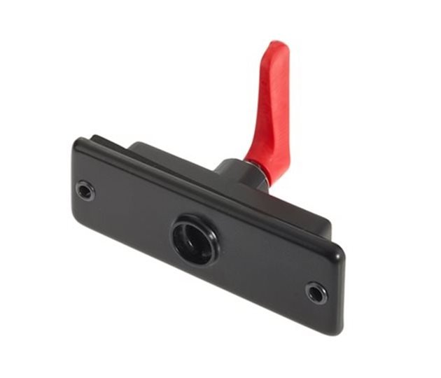 Recessed Door Retainer, Black, 124 x 42 x 27.5 mm, With Inside Release