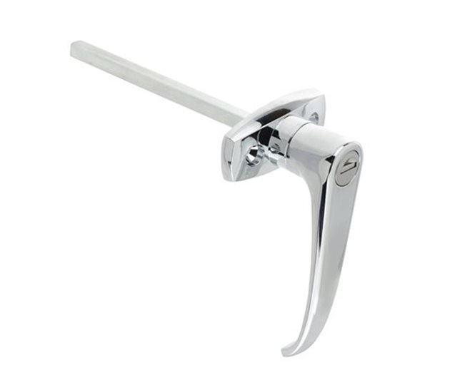 Locking Lever Handle, 122mm, Chrome Plated, 38mm Centres, Mixed Keys