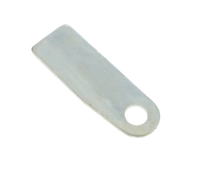 Cropped Weld-On Steel Eye Plate, Zinc Plated, 22mm Eye, 152 x 52 x 5mm