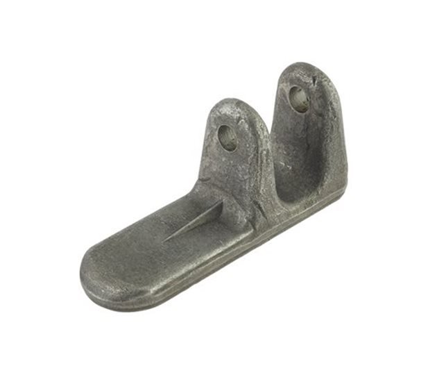 Weld-On Tailboard Forket, Extended 129mm, For 25mm Shaft, Mild Steel