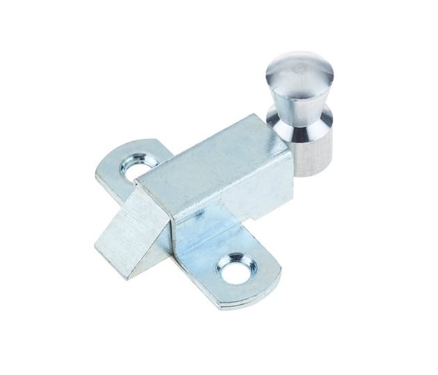 Pressed Steel End Slam Bolt, Nose-Down, 56 x 50mm, Zinc Plated
