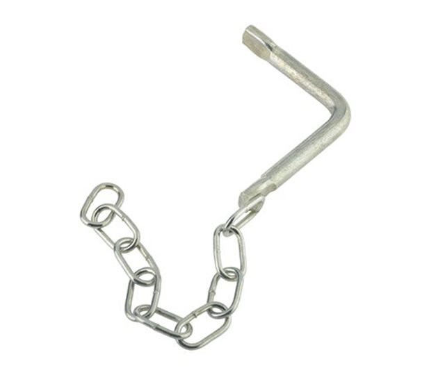 Tailboard Retaining Pin & Chain, Zinc Plated, Ø10mm Pin, 190mm Chain