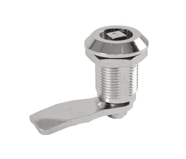 Quarter Turn Latch, 30mm Body, 8mm Square Insert, Chrome