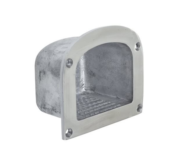 Recessed Access Step, Cast Aluminium, Polished, 161.5 x 140 x 92.5mm